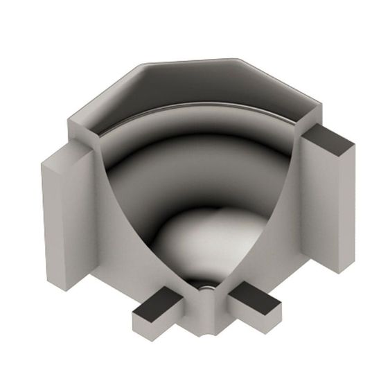DILEX-AHK Inside Corner 90° with 3/8" (10 mm) Radius - Aluminum Anodzied Polished Nickel