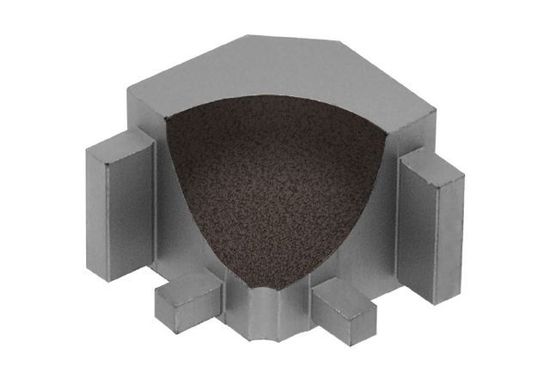 DILEX-AHK Coin intérieur 90° avec un radius de 3/8" (10 mm) - aluminium anthracite foncé