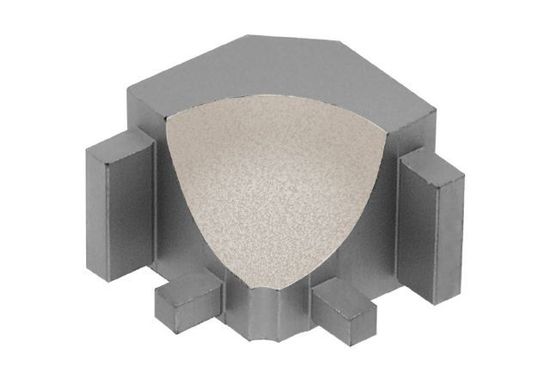 DILEX-AHK Coin intérieur 90° avec un radius de 3/8" (10 mm) - aluminium ivoire