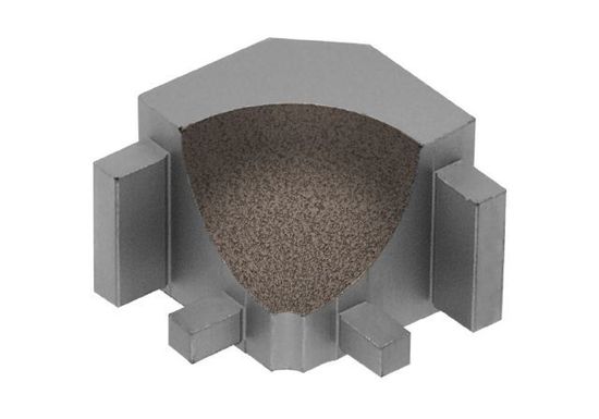 DILEX-AHK Coin intérieur 90° avec un radius de 3/8" (10 mm) - aluminium anthracite clair