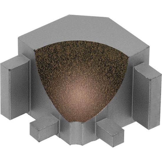 DILEX-AHK Coin intérieur 90° avec un radius de 3/8" (10 mm) - aluminium bronze