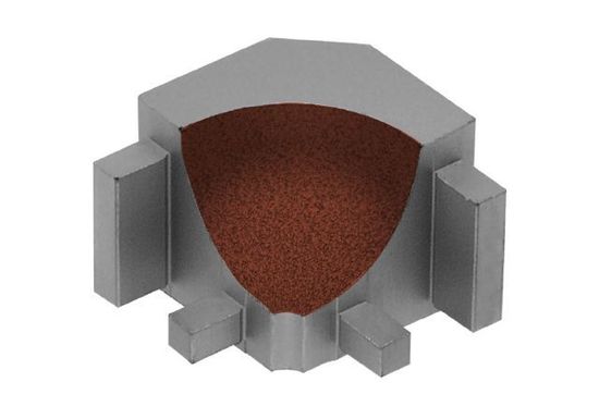 DILEX-AHK Inside Corner 90° with 3/8" (10 mm) Radius - Aluminum Rustic Brown