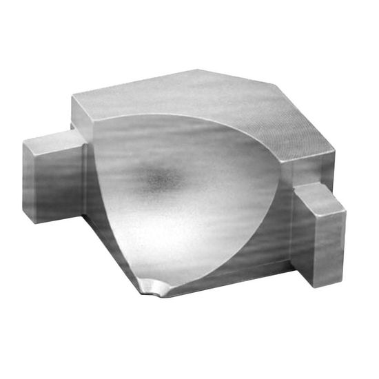 DILEX-AHKA Inside Corner 90° with 3/8" (10 mm) Radius - Aluminum Anodized Brushed Chrome