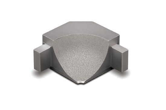 DILEX-AHKA Coin intérieur 90° avec un radius de 3/8" (10 mm) - aluminium grège