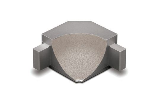 DILEX-AHKA Inside Corner 90° with 3/8" (10 mm) Radius - Aluminum Cream