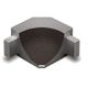 DILEX-AHKA Inside Corner 90° with 3/8" Radius Anodized Aluminum Dark Anthracite