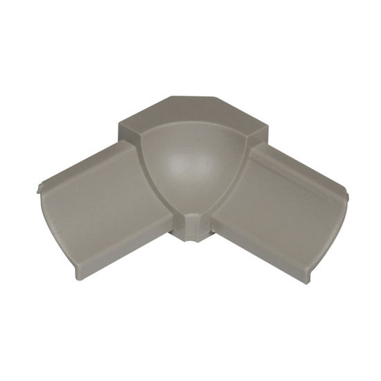 DILEX-PHK Inside Corner 90° with 3/8" (10 mm) Radius - PVC Plastic Grey