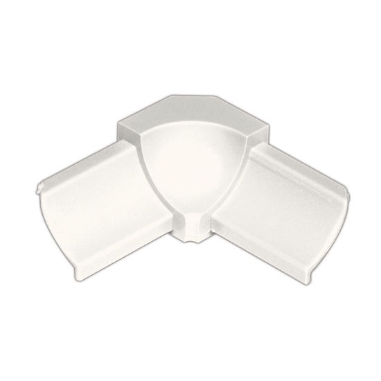 DILEX-PHK Inside Corner 90° with 3/8" (10 mm) Radius - PVC Plastic White