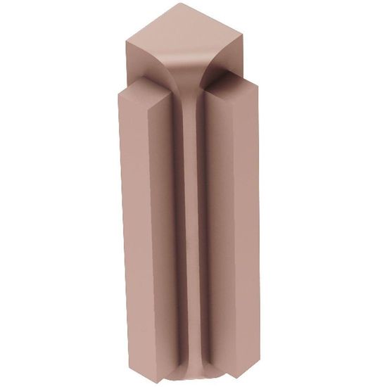RONDEC-STEP Inside Corner 90° with Vertical Leg 1-1/2"  - Aluminum Anodized Matte Copper 3/8" (10 mm) 
