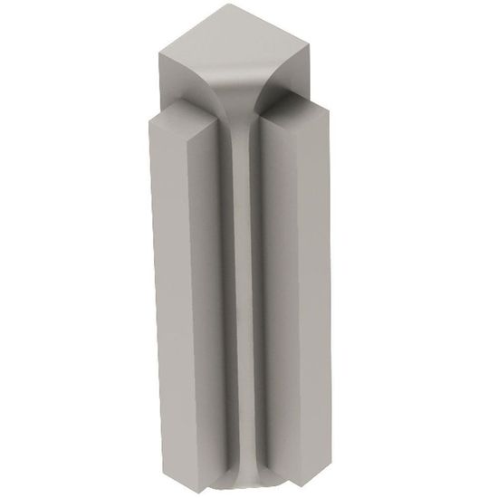 RONDEC-STEP Inside Corner 90° with Vertical Leg 1-1/2"  - Aluminum Anodized Matte Nickel 3/8" (10 mm) 