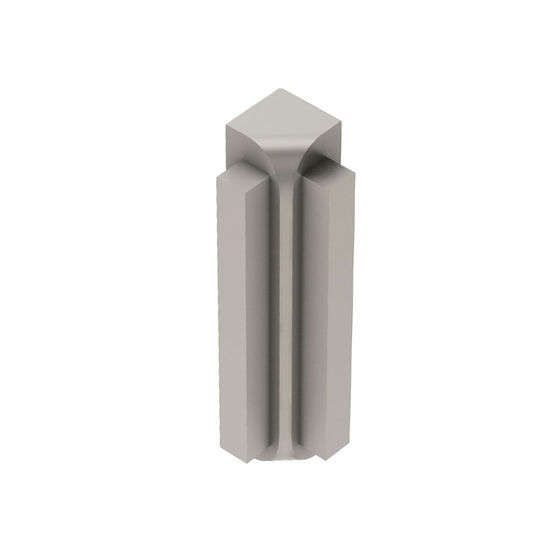 RONDEC-STEP Inside Corner 90° with Vertical Leg 2-1/4"  - Aluminum Anodized Matte Nickel 3/8" (10 mm) 