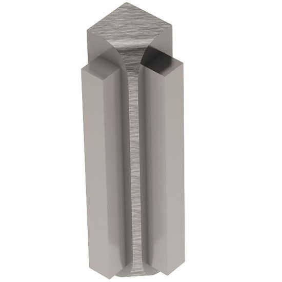 RONDEC-STEP Coin intérieur 90° avec ailette verticale de 1-1/2"  - aluminium anodisé nickel brossé 3/8" (10 mm) 
