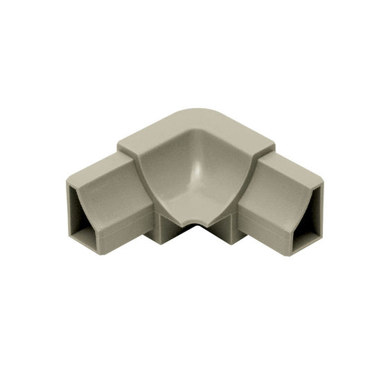 DILEX-HK Coin intérieur 90° 2-directions avec un radius de 11/16" (18 mm) - plastique PVC gris 