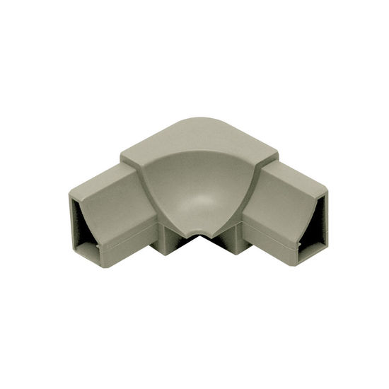 DILEX-HK Coin extérieur 90° 2-directions avec un radius de 11/16" (18 mm) - plastique PVC gris 