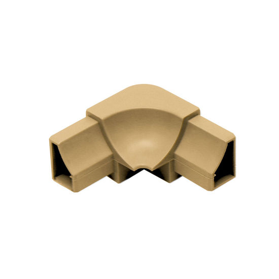 DILEX-HK Coin extérieur 90° 2-directions avec un radius de 11/16" (18 mm) - plastique PVC beige clair 