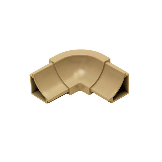DILEX-HKW Coin intérieur 90° 3-directions avec un radius de 11/16" (18 mm) - plastique PVC beige clair