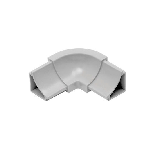 DILEX-HKW Coin intérieur 90° 3-directions avec un radius de 11/16" (18 mm) - plastique PVC gris classique