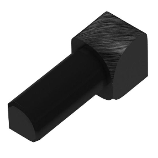 RONDEC Inside Corner 90° - Aluminum Anodized Brushed Black 1/2" (12.5 mm) 