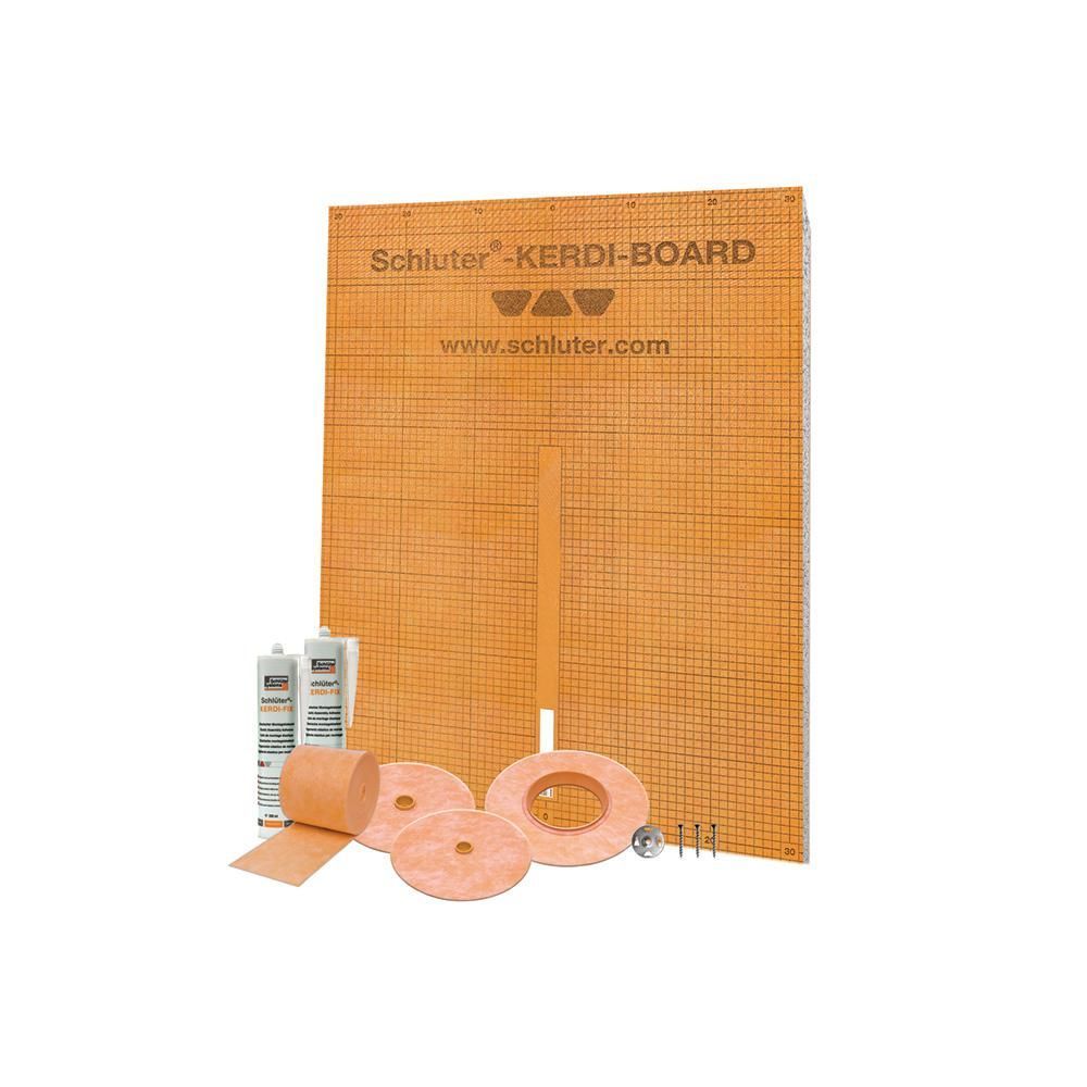 Schluter KERDIBOARDKIT Complete Bathtub and Shower Base Surround Kit