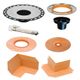 KERDI-DRAIN Ensemble d'adapteur de bride ABS 5-1/4"