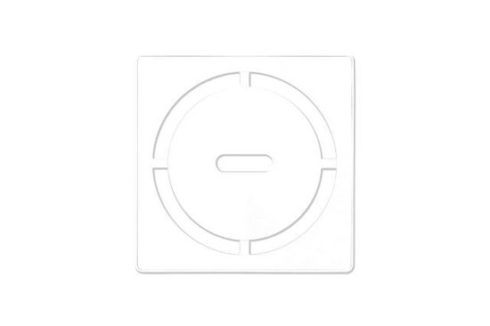 KERDI-DRAIN Square Grate Kit Pure - Stainless Steel (V2) Matte White 4"