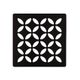 KERDI-DRAIN Ensemble de grille carrée Floral Acier inoxydable (V2) Noir mat 4"