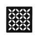 KERDI-DRAIN Ensemble de grille carrée Floral - acier inoxydable (V2) noir mat 4"