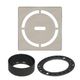 KERDI-DRAIN Ensemble de grille carrée Pure Acier inoxydable (V2) Grège 4"