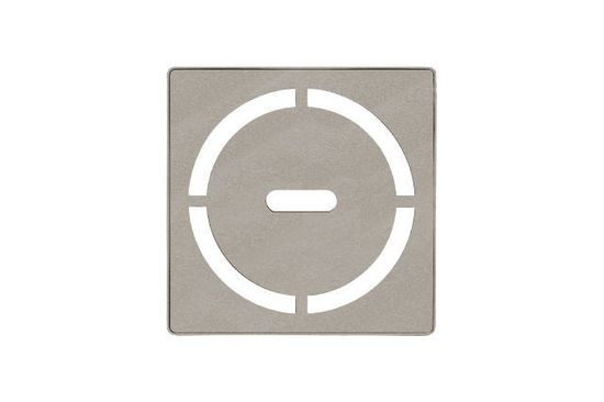 KERDI-DRAIN Ensemble de grille carrée Pure - acier inoxydable (V2) gris pierre 4"
