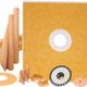 KERDI-SHOWER-KIT Ensemble de douche avec position de sortie centrée sans gille avec 2" PVC bride 72" x 72"