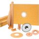 KERDI-SHOWER-KIT Ensemble de douche avec position de sortie centrée sans gille avec 2" PVC bride 38" x 60"