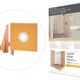 KERDI-SHOWER-KIT Ensemble de douche avec position de sortie décentrée sans bride et gille 38" x 60"