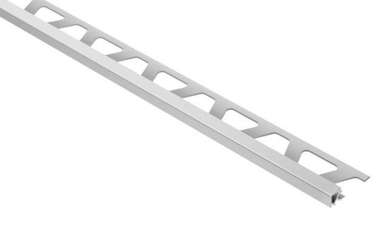 QUADEC Square Edge Trim - PVC Plastic Light Grey 3/8" (10 mm) x 8' 2-1/2"