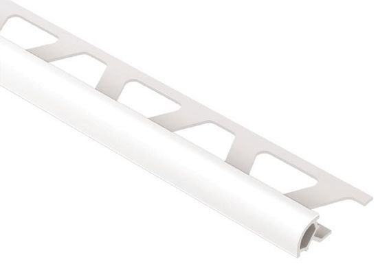 RONDEC Bullnose Trim - PVC Plastic Bright White 7/16" (11 mm) x 8' 2-1/2"