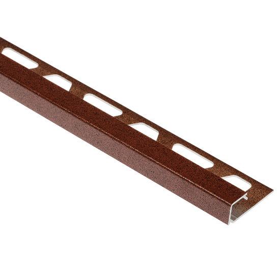QUADEC Square Edge Trim - Aluminum Rustic Brown 3/8" (10 mm) x 8' 2-1/2"