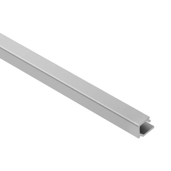 QUADEC-K Finishing and Edge-Protection Profile with Squared Reveal Surface - Aluminum Anodized Matte 1/2" (12.5 mm) x 8' 2-1/2"