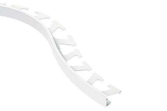 SCHIENE Profilé radius de bordure de mur - aluminium blanc 3/8" (10 mm) x 8' 2-1/2"