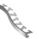 SCHIENE Floor/Wall Radius Edge Profile with Minimum Reveal Anodized Aluminum Polished Chrome 5/16" (8 mm) x 8' 2-1/2"
