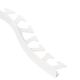 SCHIENE Wall Radius Edge Profile with Minimum Reveal Aluminum Satin White 5/16" (8 mm) x 8' 2-1/2"