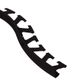 SCHIENE Wall Radius Edge Profile with Minimum Reveal Aluminum Satin Black 5/16" (8 mm) x 8' 2-1/2"