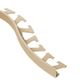 SCHIENE Wall Radius Edge Profile with Minimum Reveal Aluminum Sand Pebble 5/16" (8 mm) x 8' 2-1/2"