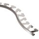 SCHIENE Floor/Wall Radius Edge Profile with Minimum Reveal Stainless Steel (V4) 1-3/16" (30 mm) x 8' 2-1/2"