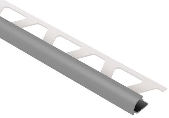 RONDEC Bullnose Trim - Aluminum  Metallic Grey 3/8" (10 mm) x 8' 2-1/2"