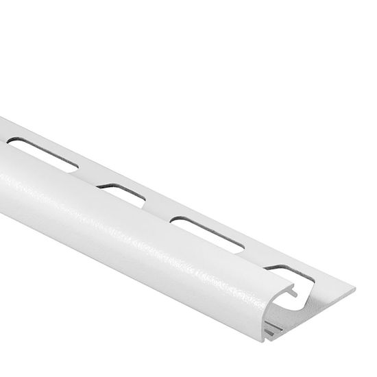 RONDEC Bullnose Trim - Aluminum  Matte White 3/8" (10 mm) x 8' 2-1/2"