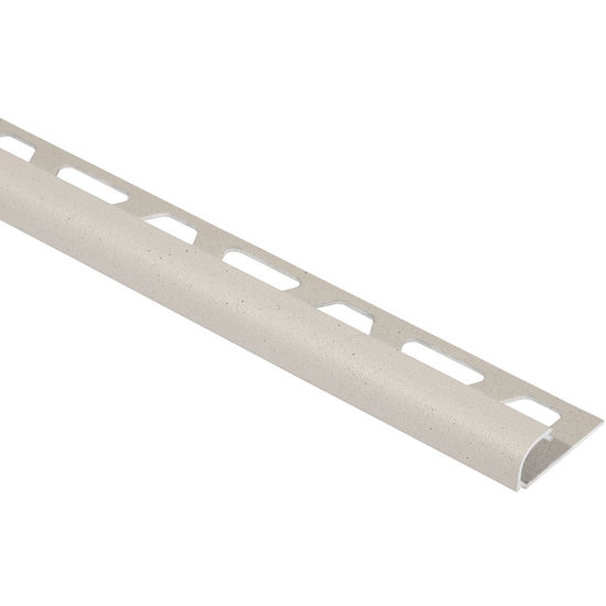 RONDEC Bullnose Trim - Aluminum  Ivory 3/8" (10 mm) x 8' 2-1/2"