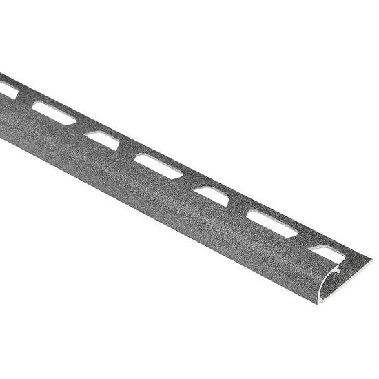 RONDEC Bullnose Trim - Aluminum  Pewter 7/16" (11 mm) x 8' 2-1/2"