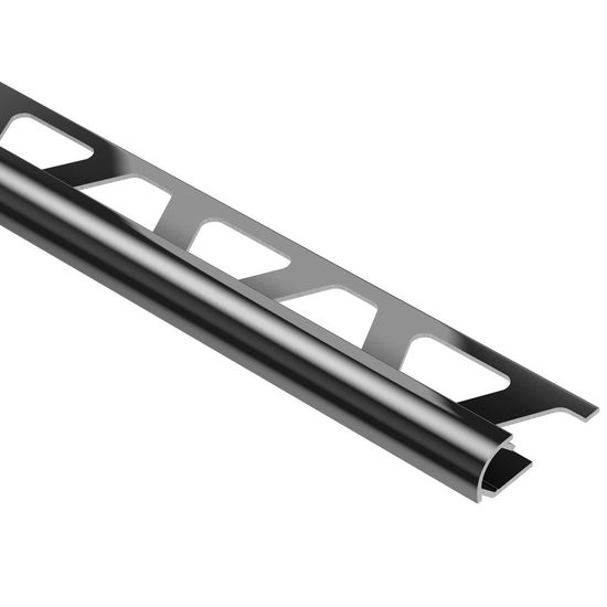 RONDEC Bullnose Trim - Aluminum Anodized Bright Black 1/2" (12.5 mm) x 8' 2-1/2"