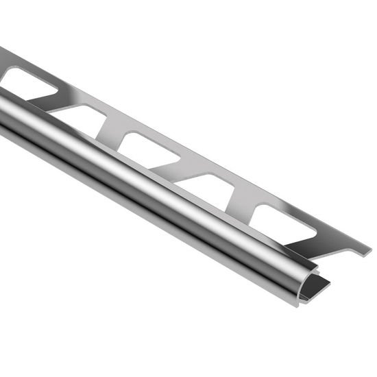 RONDEC Bullnose Trim - Aluminum Anodized Polished Chrome 1/4" (6 mm) x 8' 2-1/2"
