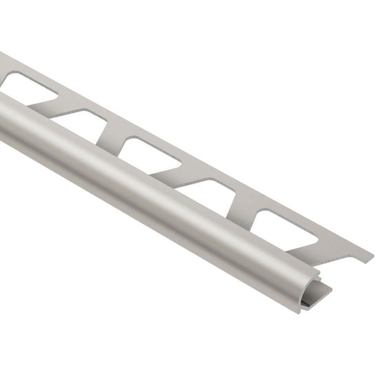RONDEC Bullnose Trim - Aluminum Anodized Matte Nickel 1/4" (6 mm) x 8' 2-1/2"