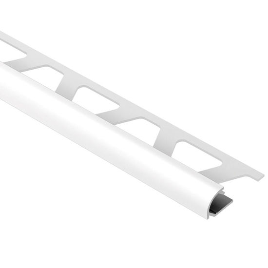 RONDEC Profilé de bordure rond - aluminium blanc éclatant 1/4" (6 mm) x 8' 2-1/2"